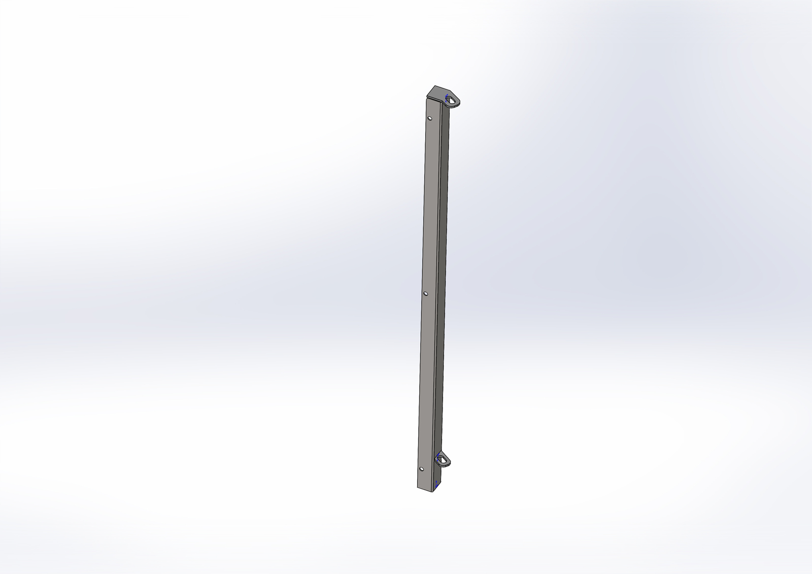 Post hinge angled right 35mm H:1000mm SS Trisort